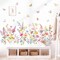 Flower Wall Decals Daisy Wildflower Grass Butterflies Wall Stickers (Multi)